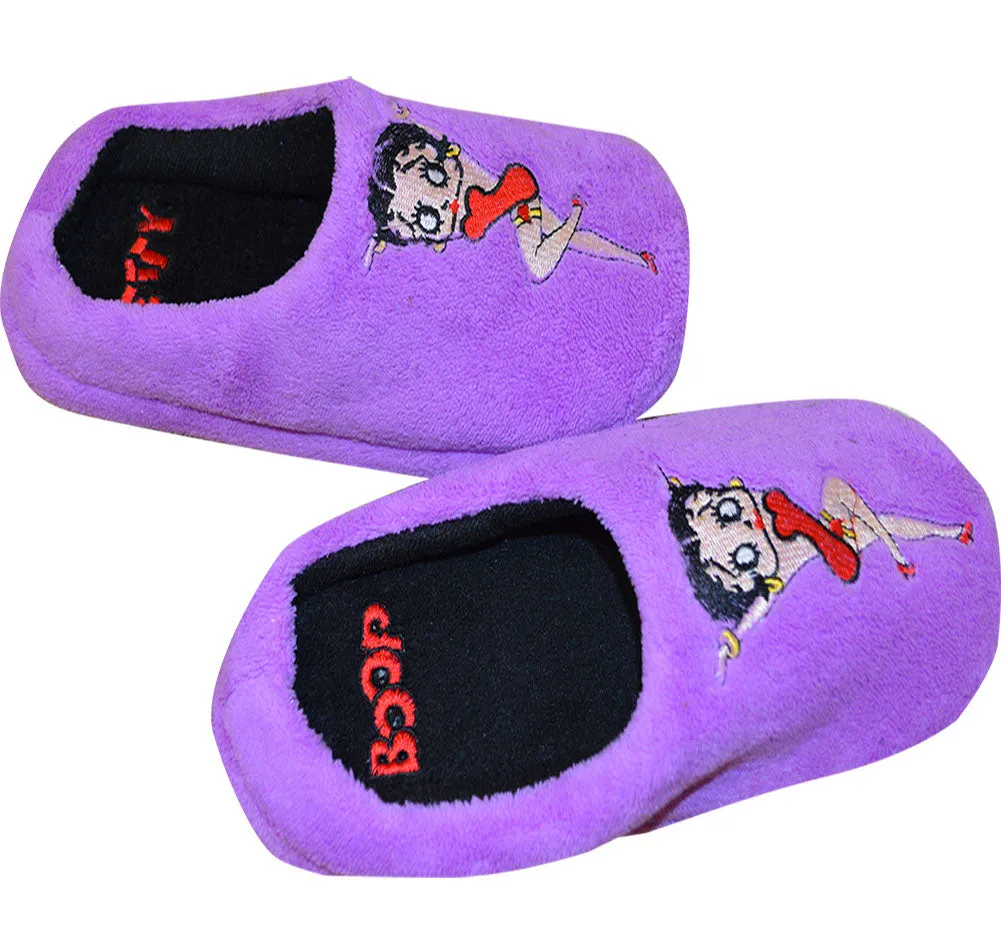 Betty Boop Purple Scuff Slippers