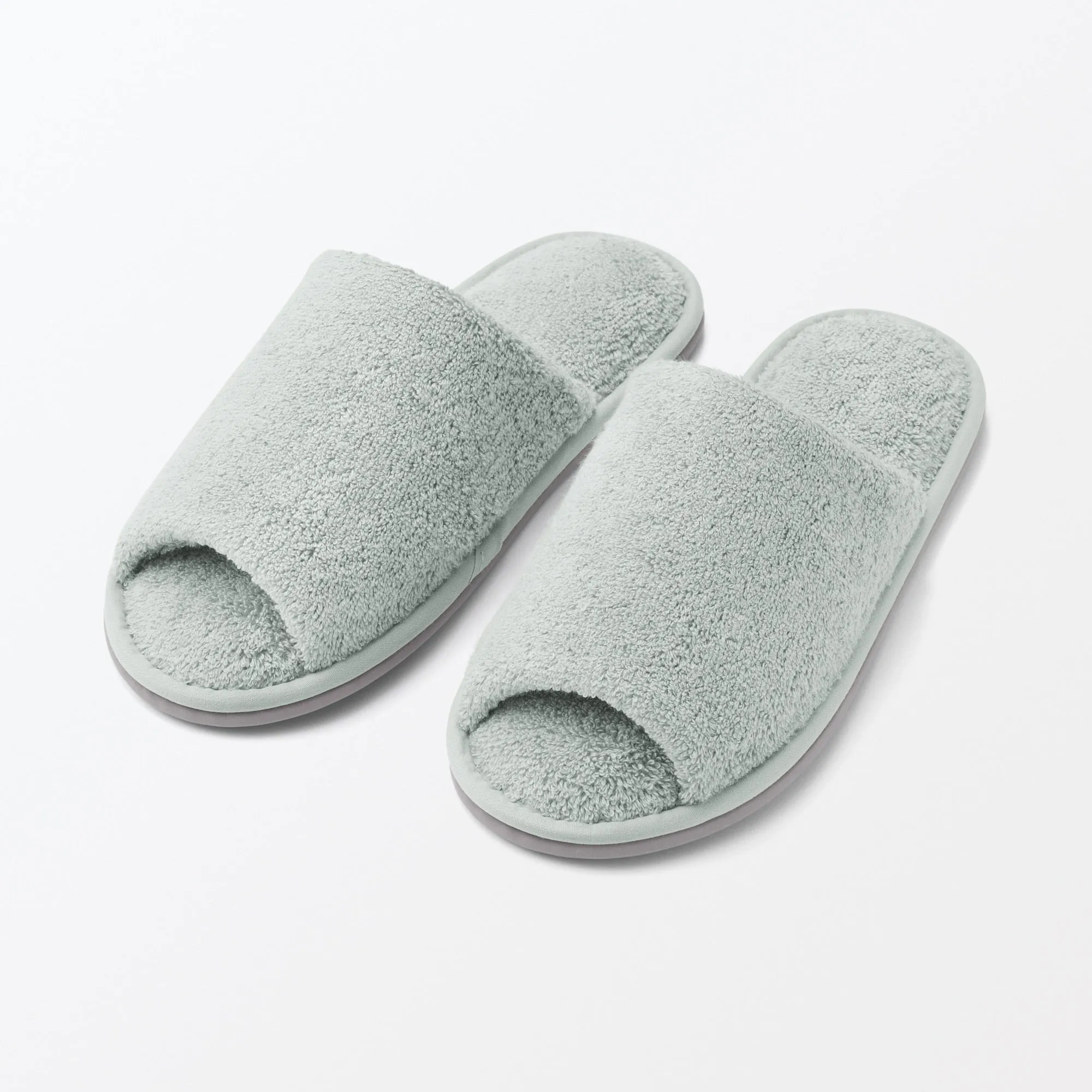 Cotton Pile Open Toe Slippers