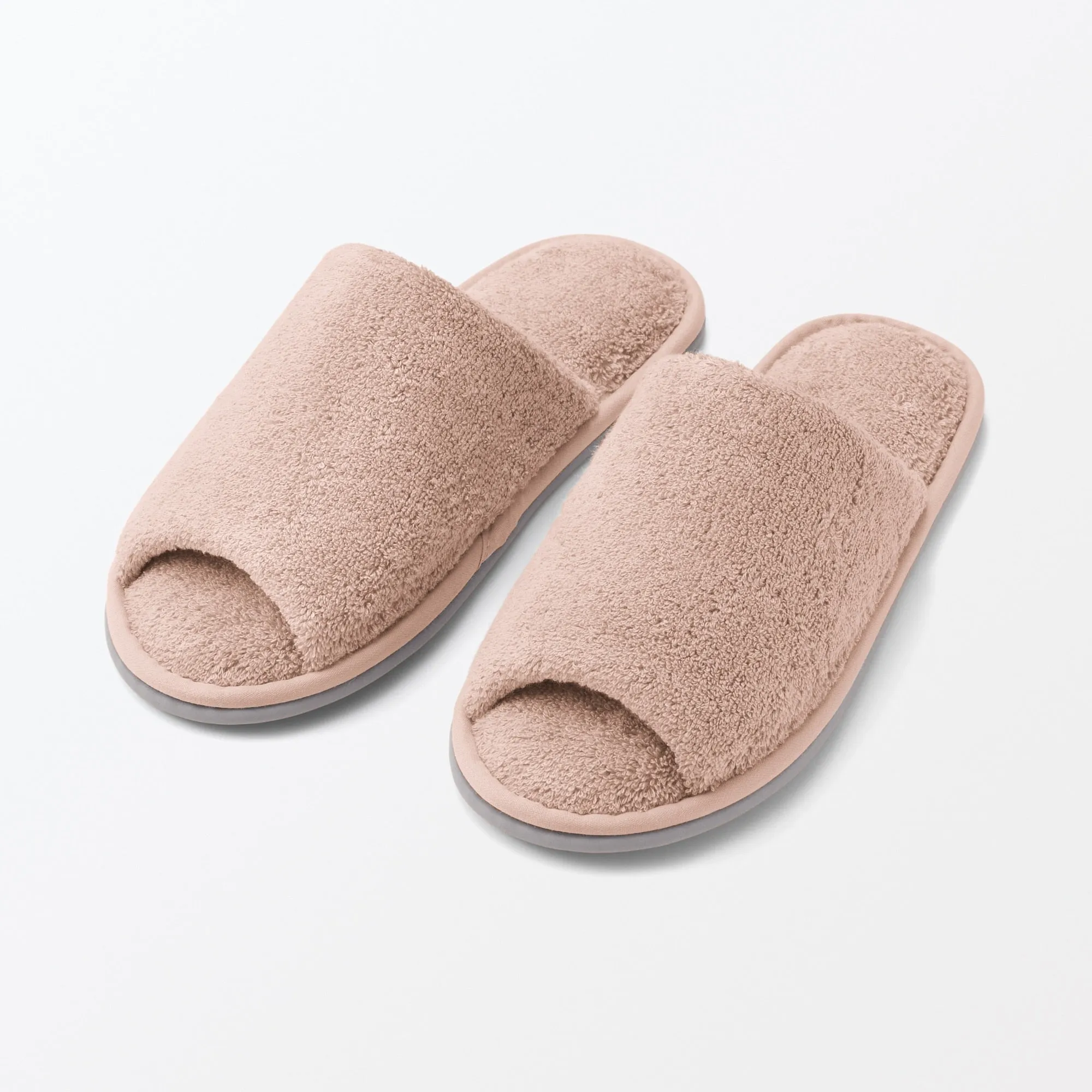 Cotton Pile Open Toe Slippers