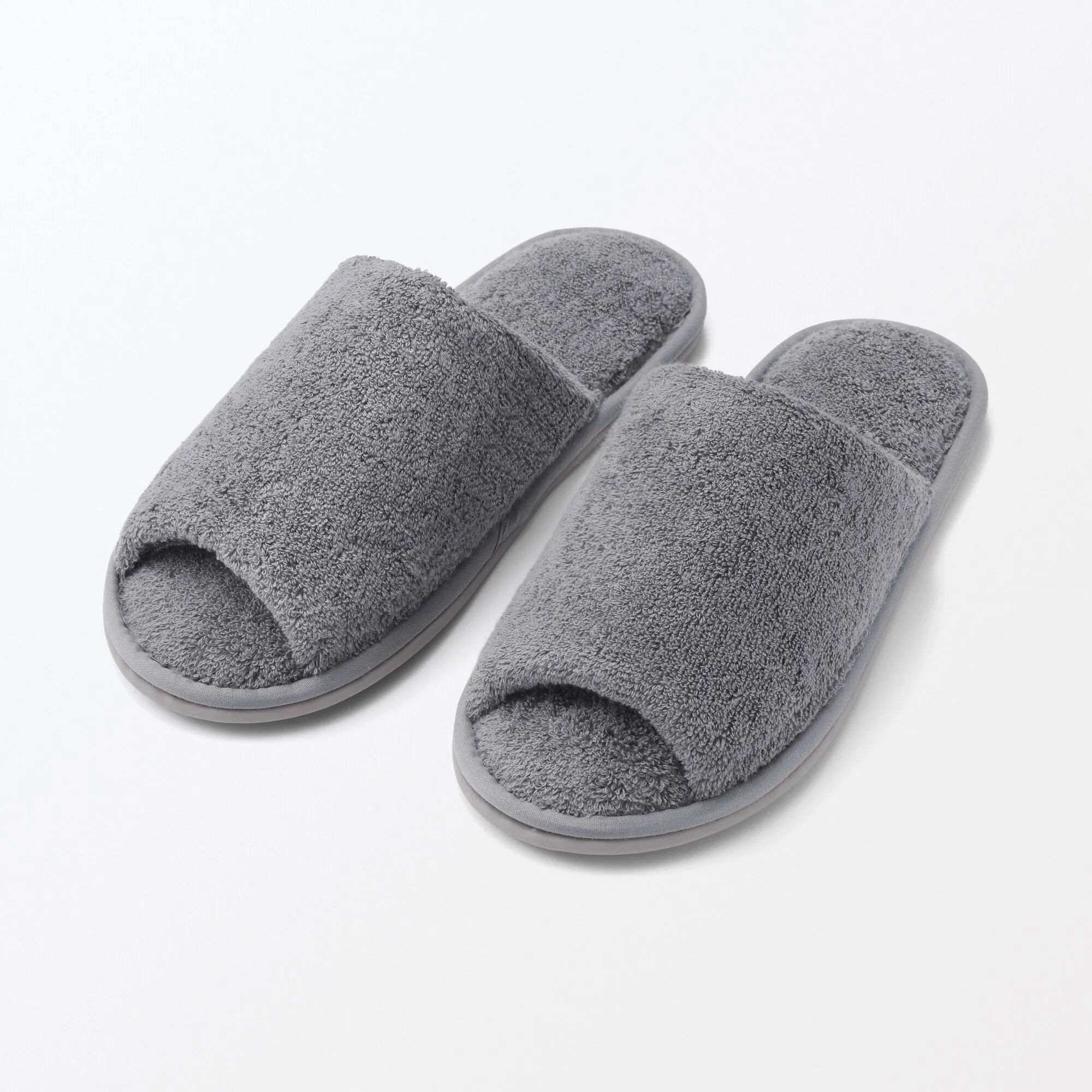 Cotton Pile Open Toe Slippers