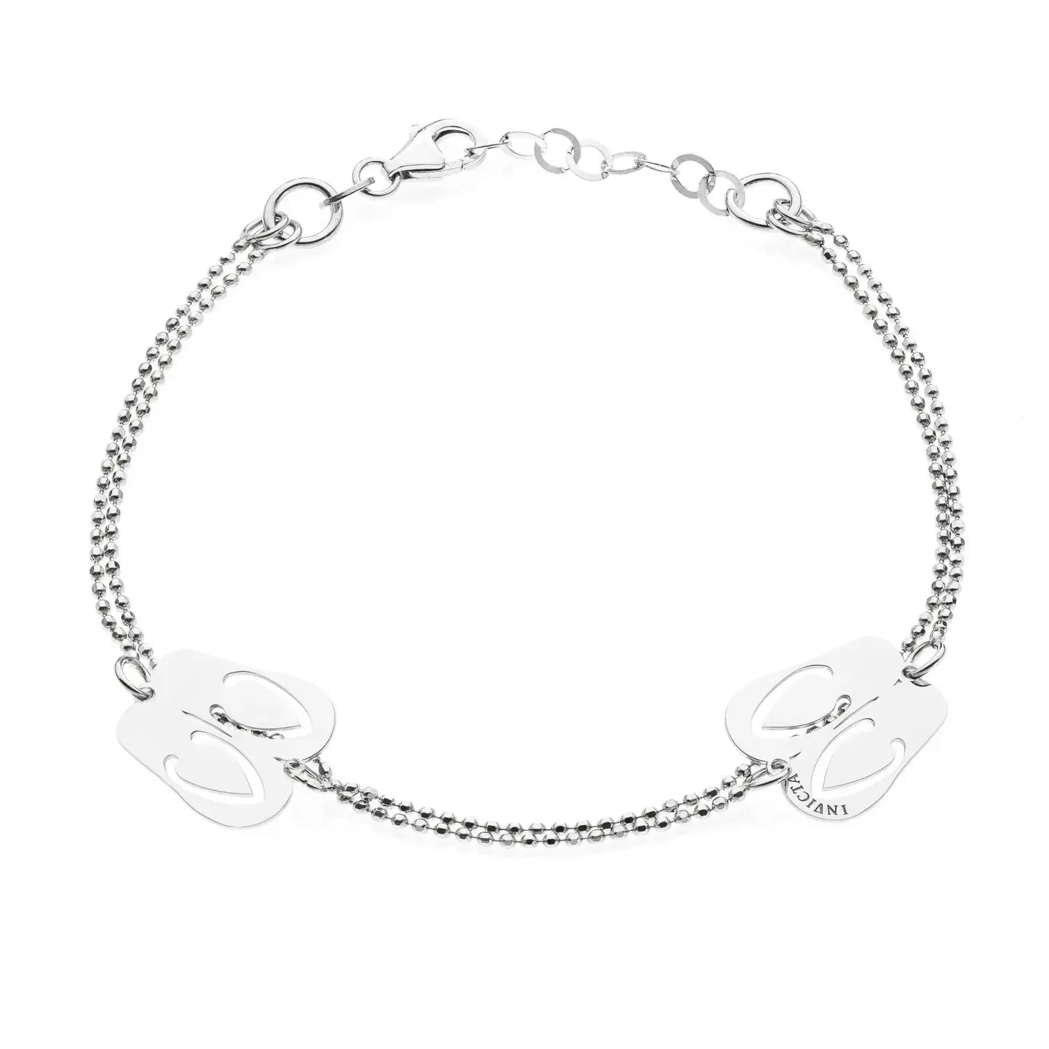 Invicta Women's Jewelry 20cm Silver 925 Rhodium Slippers Bracelet J0265