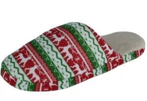 Men's Nordic Pattern Christmas Holiday Slippers