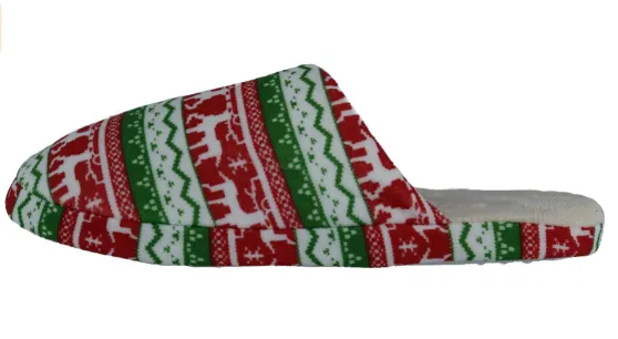Men's Nordic Pattern Christmas Holiday Slippers