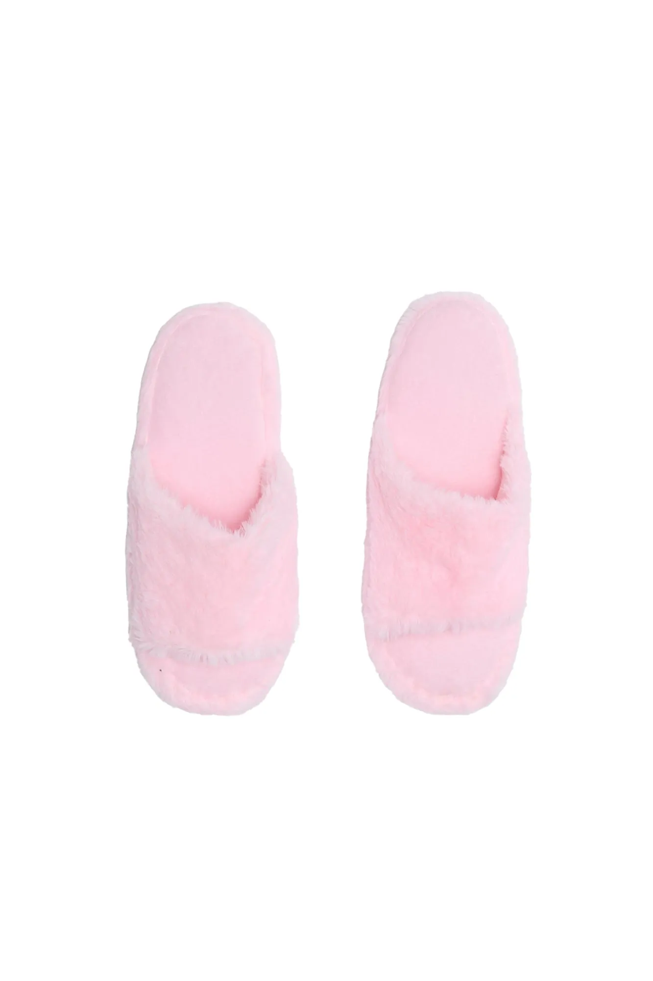Plush Open-Toe Slippers