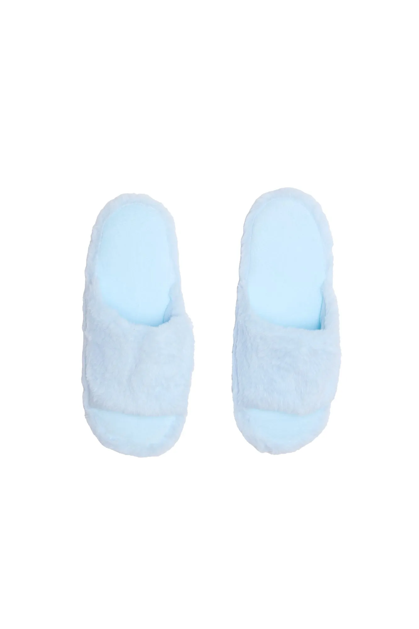 Plush Open-Toe Slippers