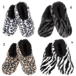 Snoozies Wild Sassy Side Fluffy Slip on Slippers (Choice of 4)
